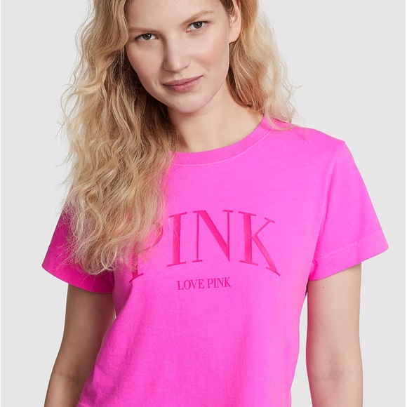 VS PINK Skinny Joggers w/Cropped T-Shirt - Picture 3 of 5
